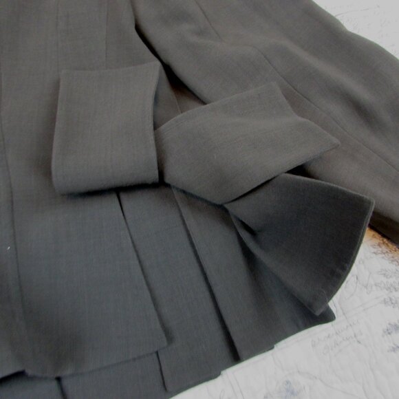 EUC AKRIS Blazer Jacket Skirt Suit Set wool bld desk to dinner capsule womens 10 - Picture 10 of 10